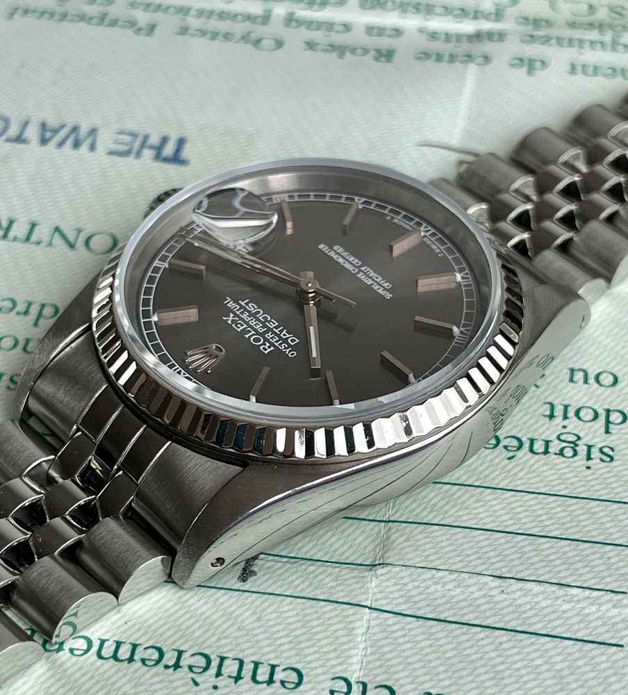 Rolex Datejust 16234 Grey 1991 with original box and papers