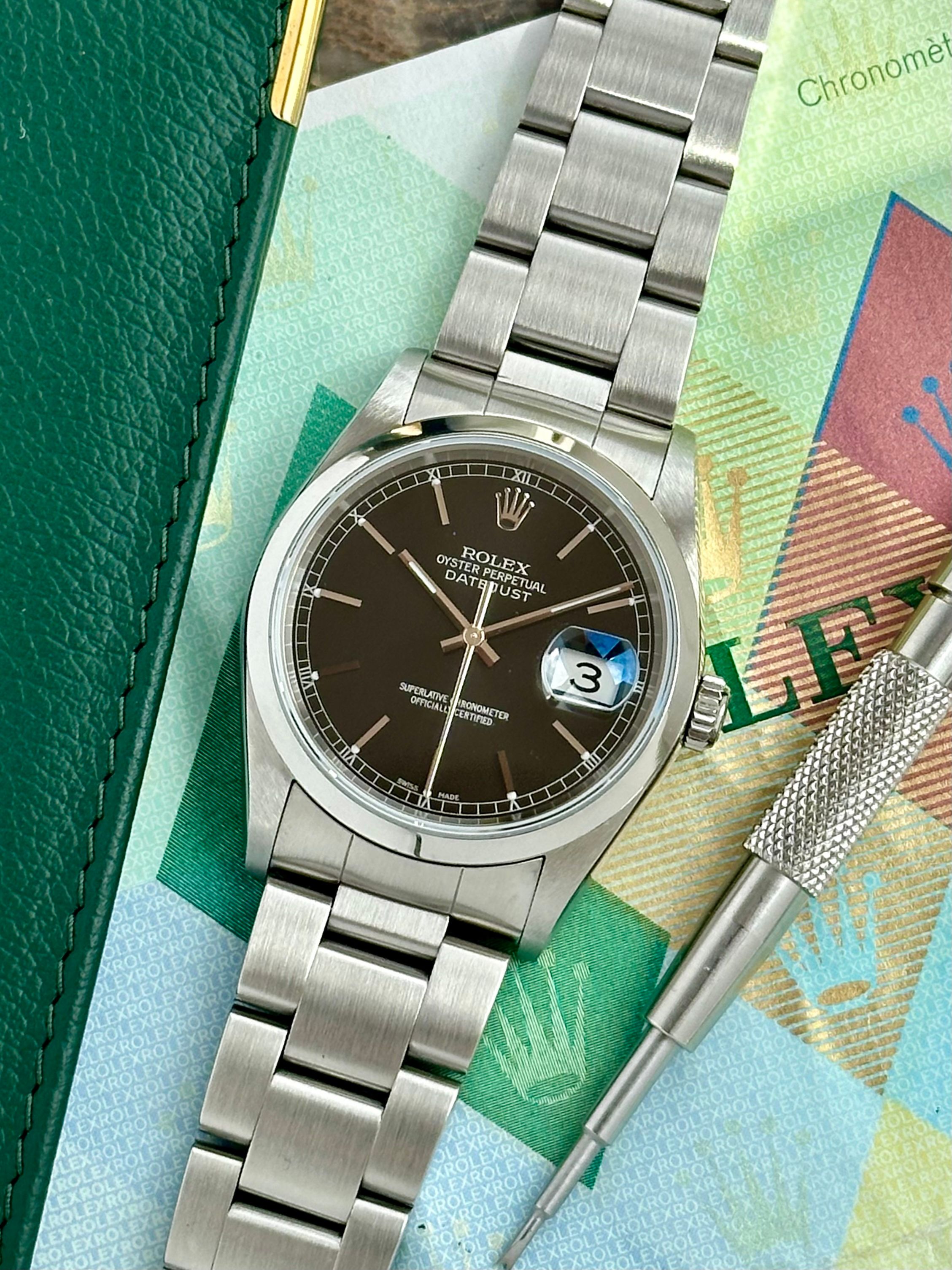 Rolex Datejust 16200 Black 2004 with original box and papers 2