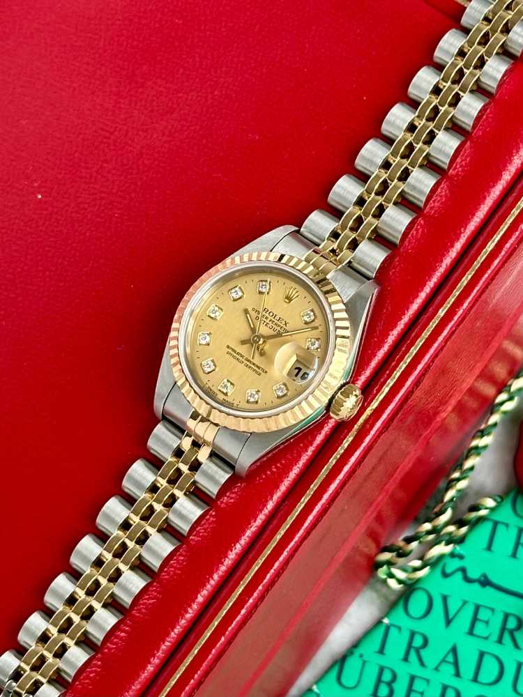 Image for Rolex Lady-Datejust "Diamond" 69173G Gold 1995 with original box and papers