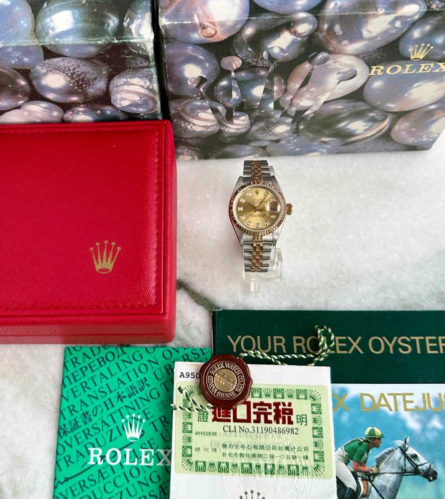 Image for Rolex Lady-Datejust "Diamond" 79173G Gold 1999 with original box and papers 2