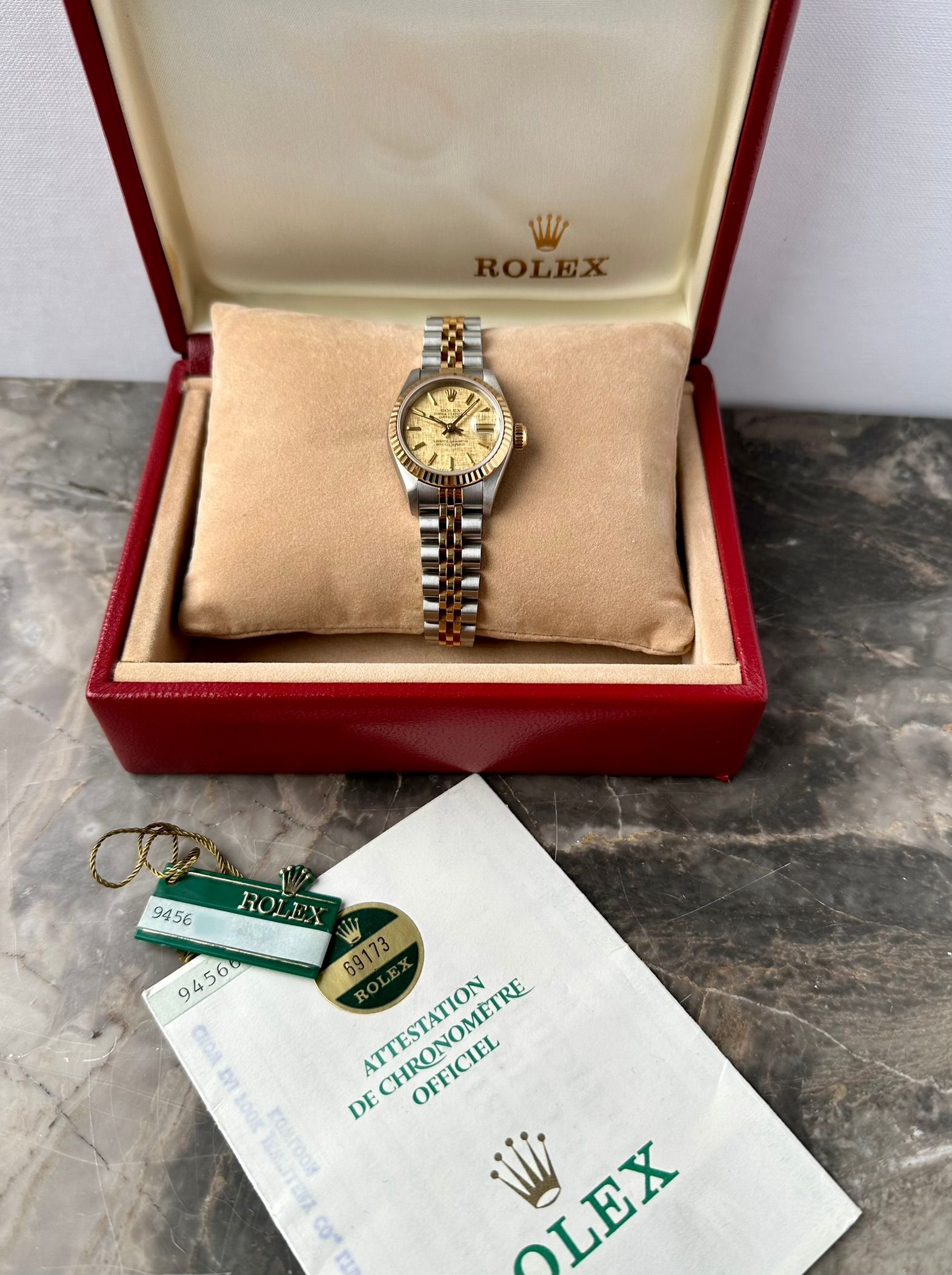 〇純正 ROLEX 2駒 69173 DATEJUST YG×SS FZ8609 1987 Rolex Datejust #69173 - Oyster Perpetual Jubilee Two