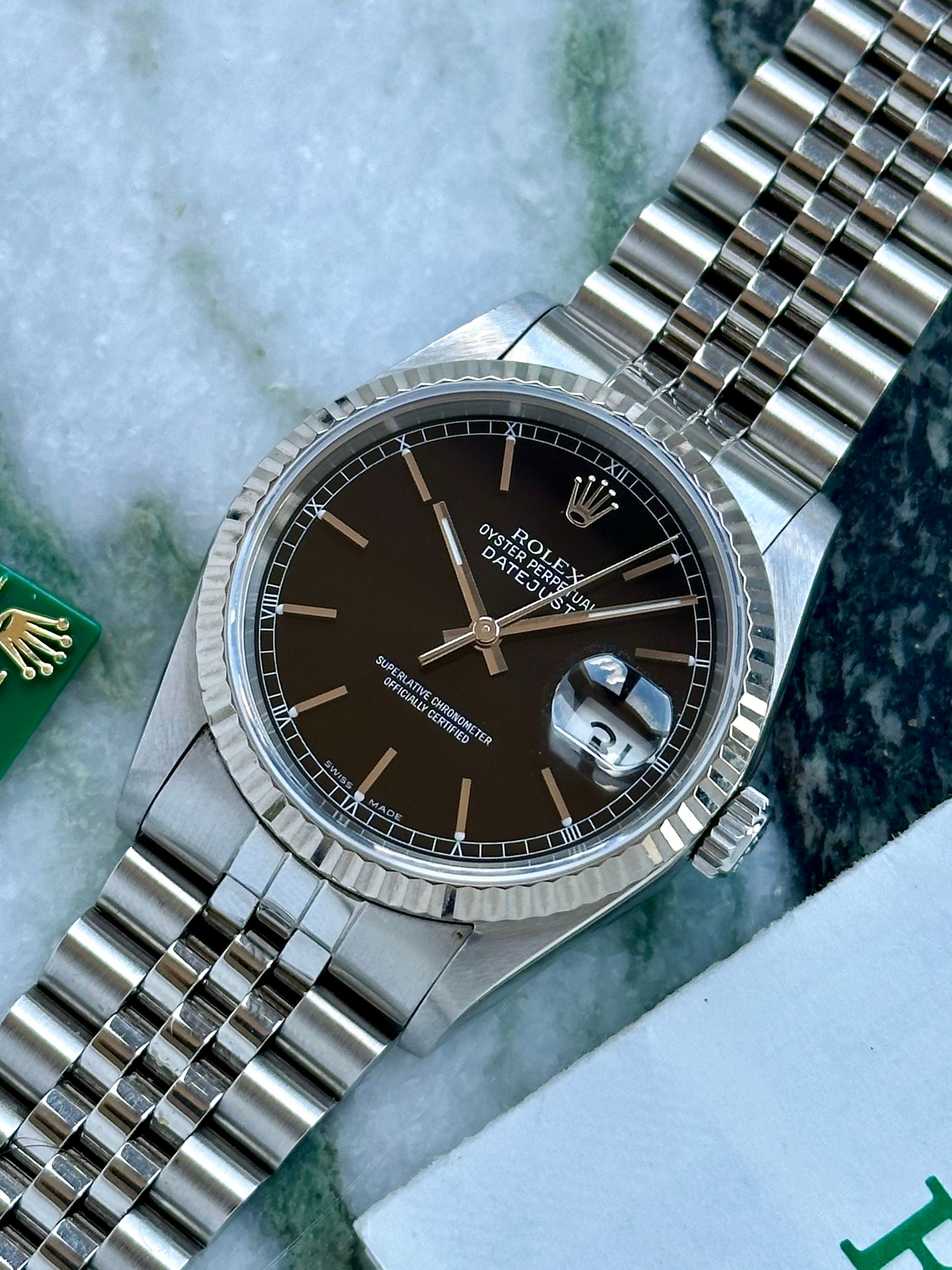 Rolex Datejust 16234 Black 1996 with original box and papers 2