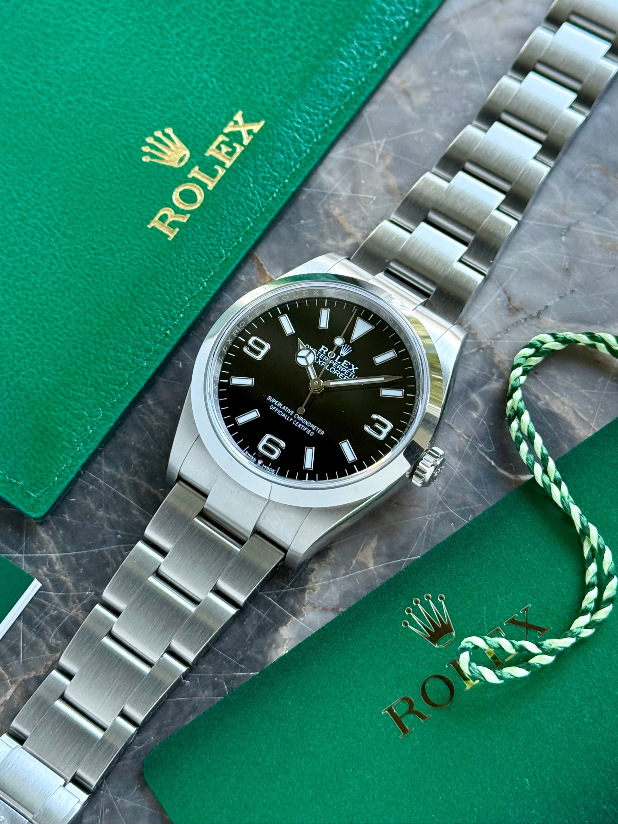 Rolex Explorer 124270 Black 2024 with original box and papers