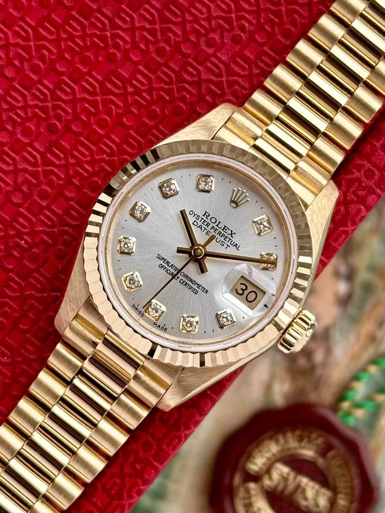 Image for Rolex Lady-Datejust "Diamond" 69178G Silver 1993 with original box and papers