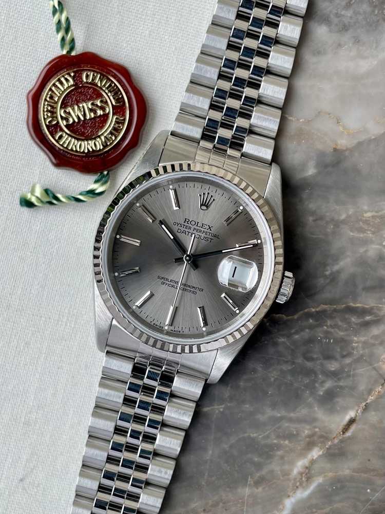 Rolex Datejust 16234 Grey 1996 with original box and papers