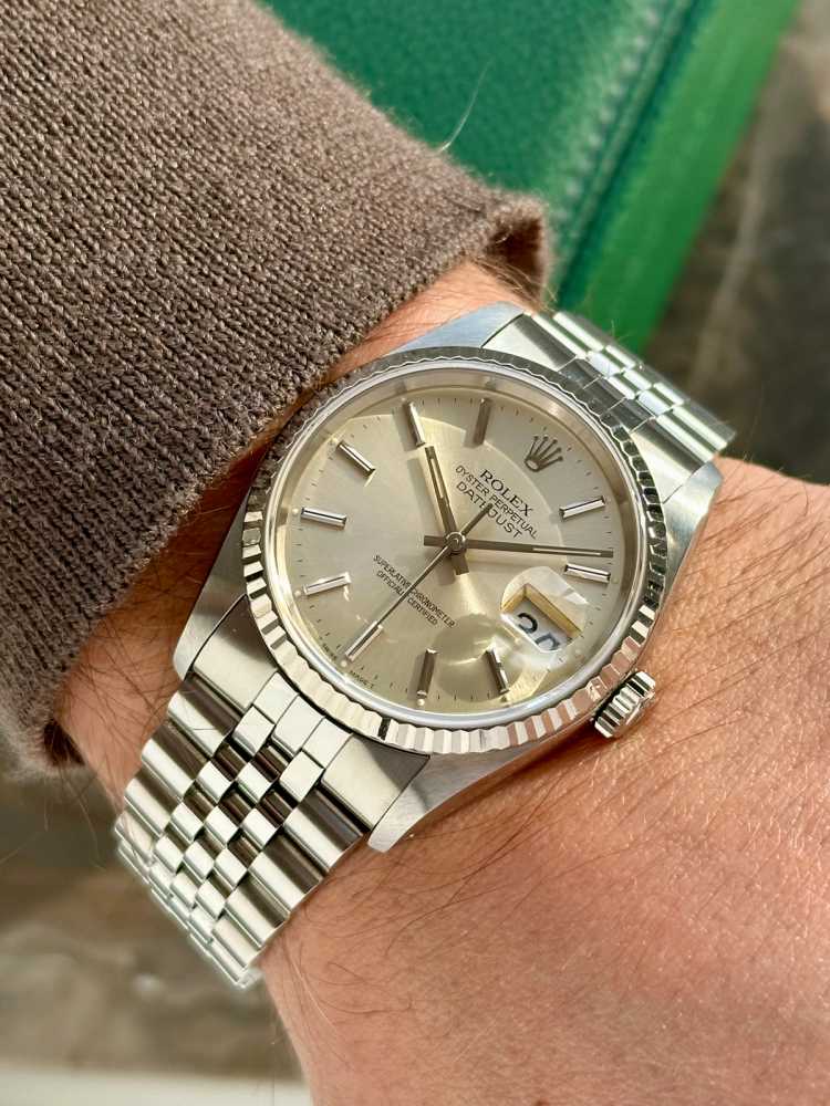 Image for Rolex Datejust 16234 Silver 1991 with original box and papers 3