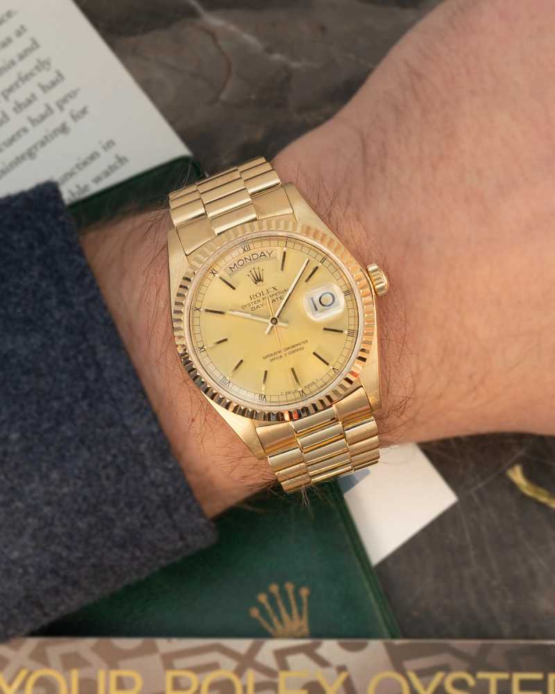 Wrist shot image for Rolex Day-Date 18038 Gold 1978 2