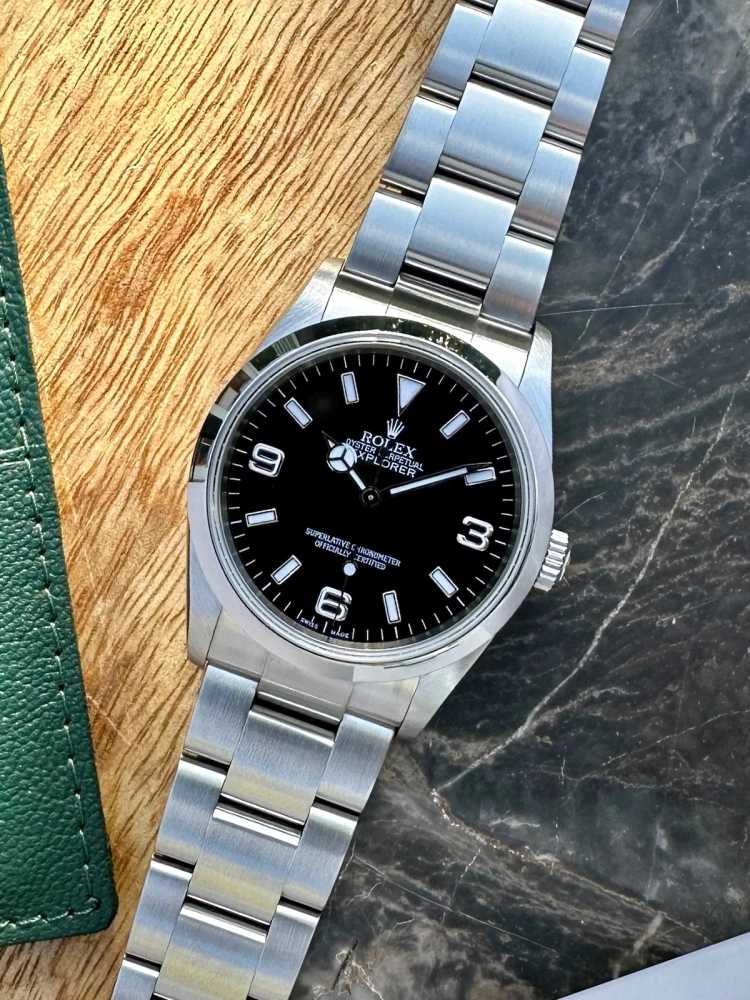 Featured image for Rolex Explorer I 114270 Black 2007 with original box and papers