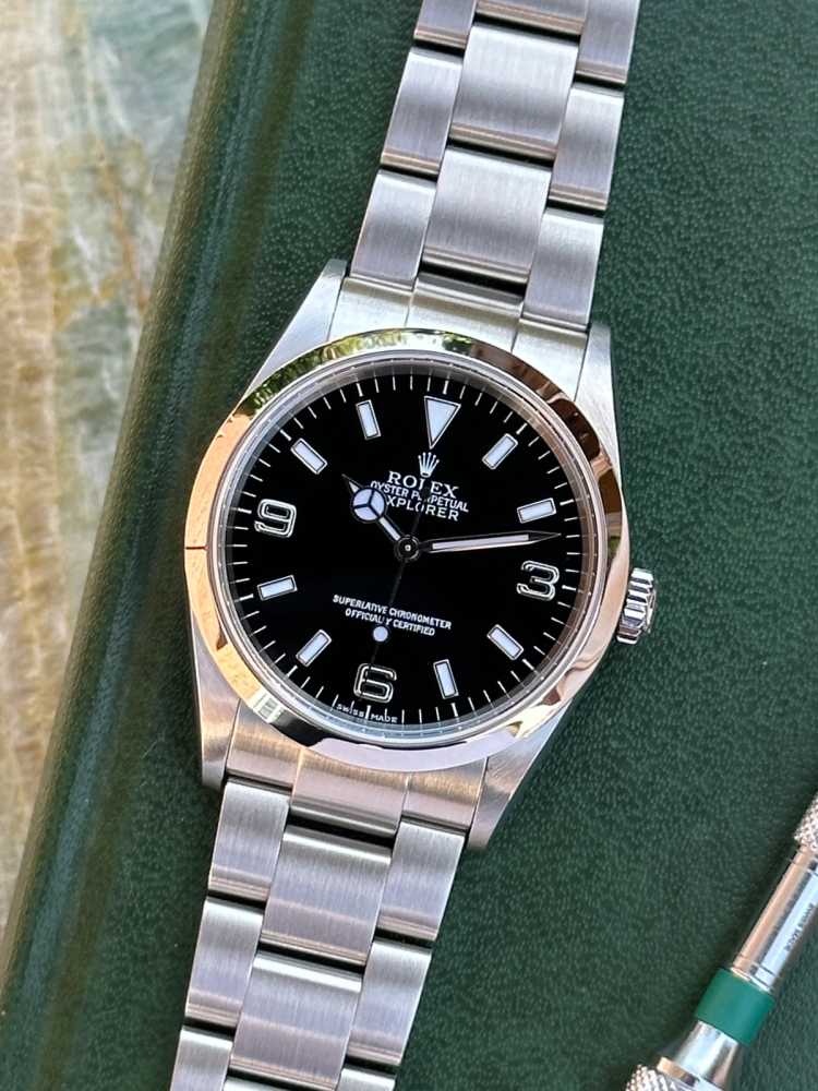 Featured image for Rolex Explorer I 114270 Black 2000 with original papers p999
