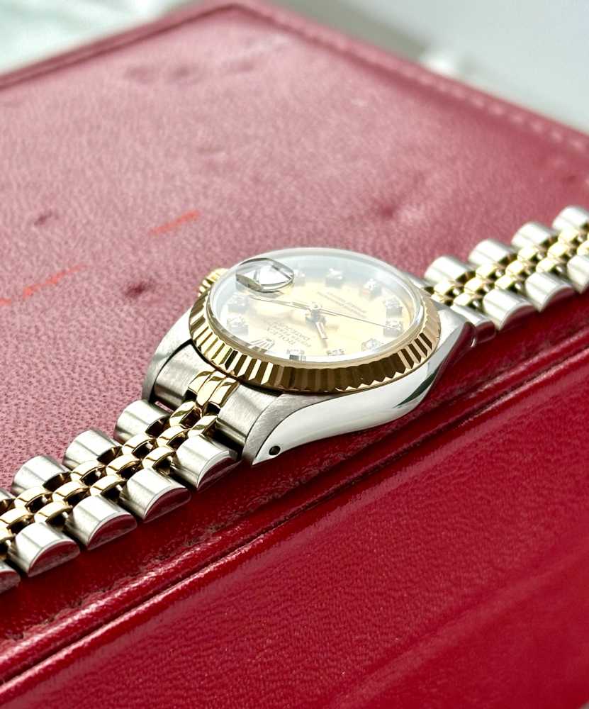 Image for Rolex Lady-Datejust "Diamond" 69173G Gold 1989 with original box and papers 3