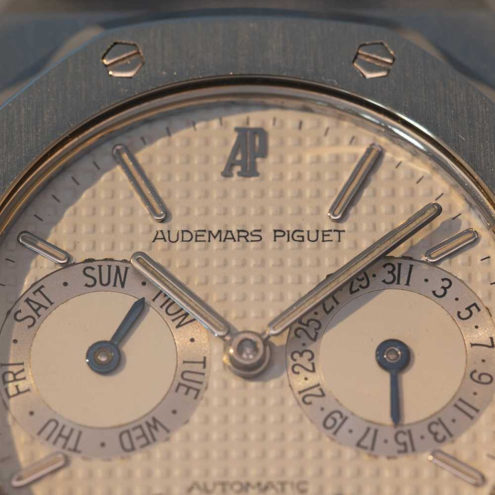 Image for Audemars Piguet Royal Oak "Day Date Owl" 25572ST Cream 1994 with original box and papers