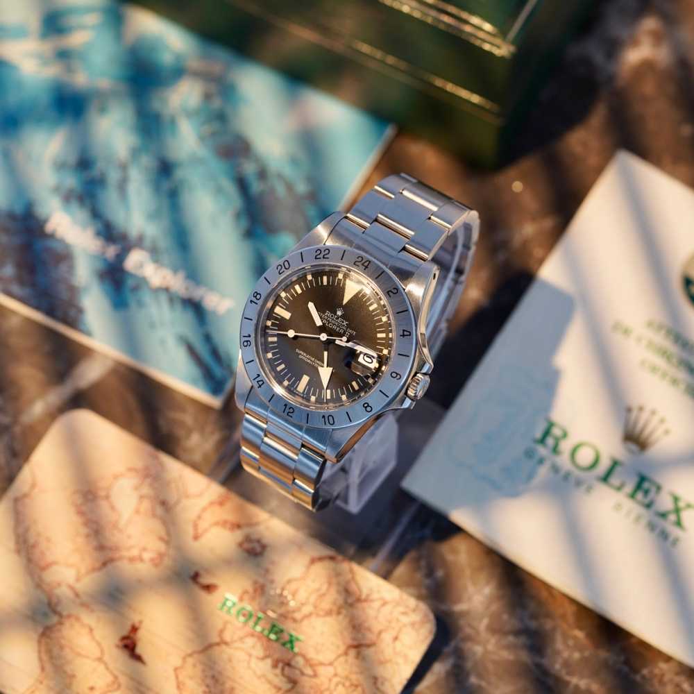 Detail image for Rolex Explorer II “Albino Freccione” or "Steve McQueen" 1655 Black 1973 with original box and papers