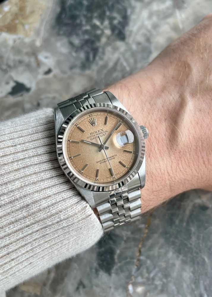 Wrist shot image for Rolex Datejust “Tropical dial” 16234 Tropical 2002 