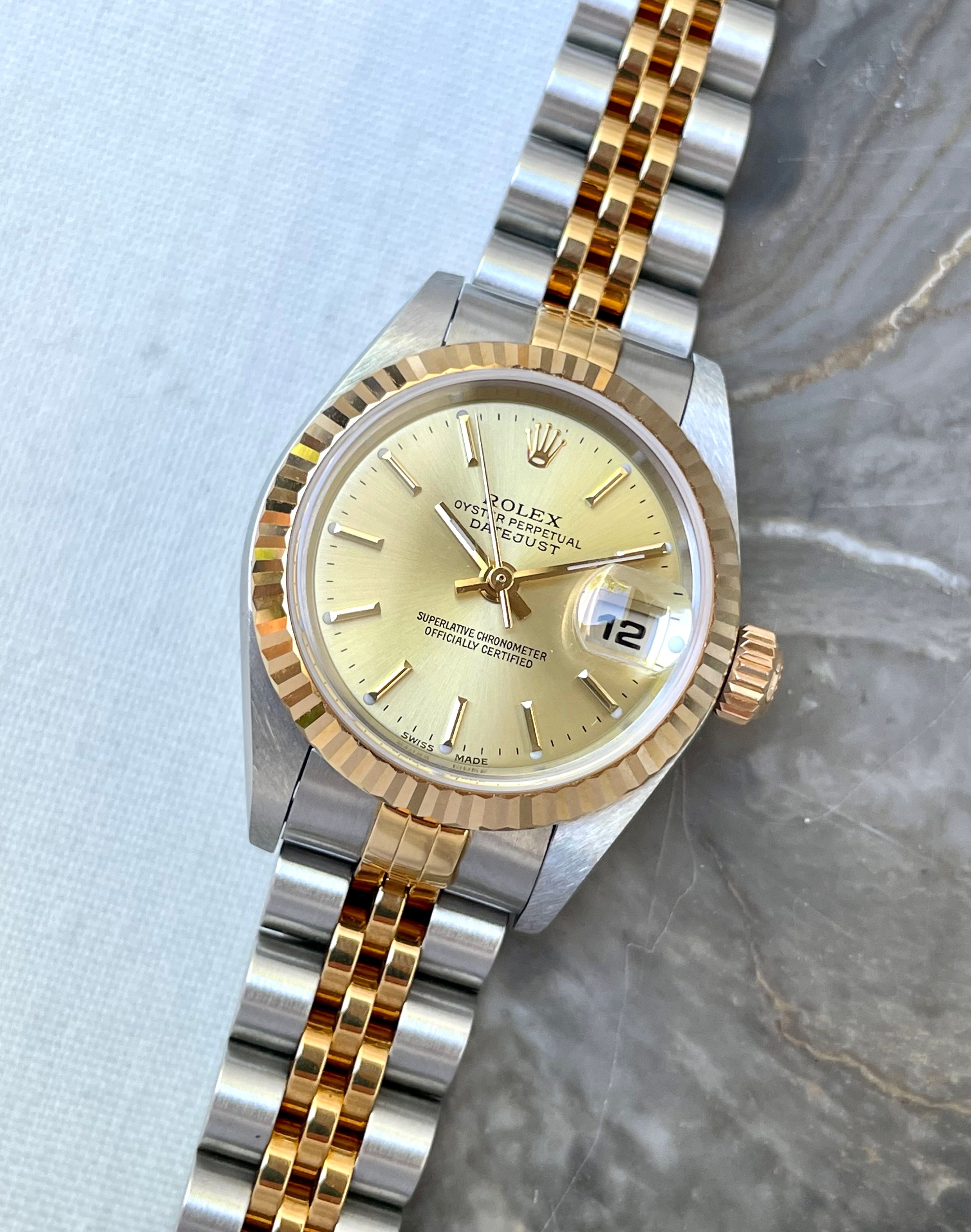 Rolex Lady Datejust 79173 Gold 1999 with original box and papers