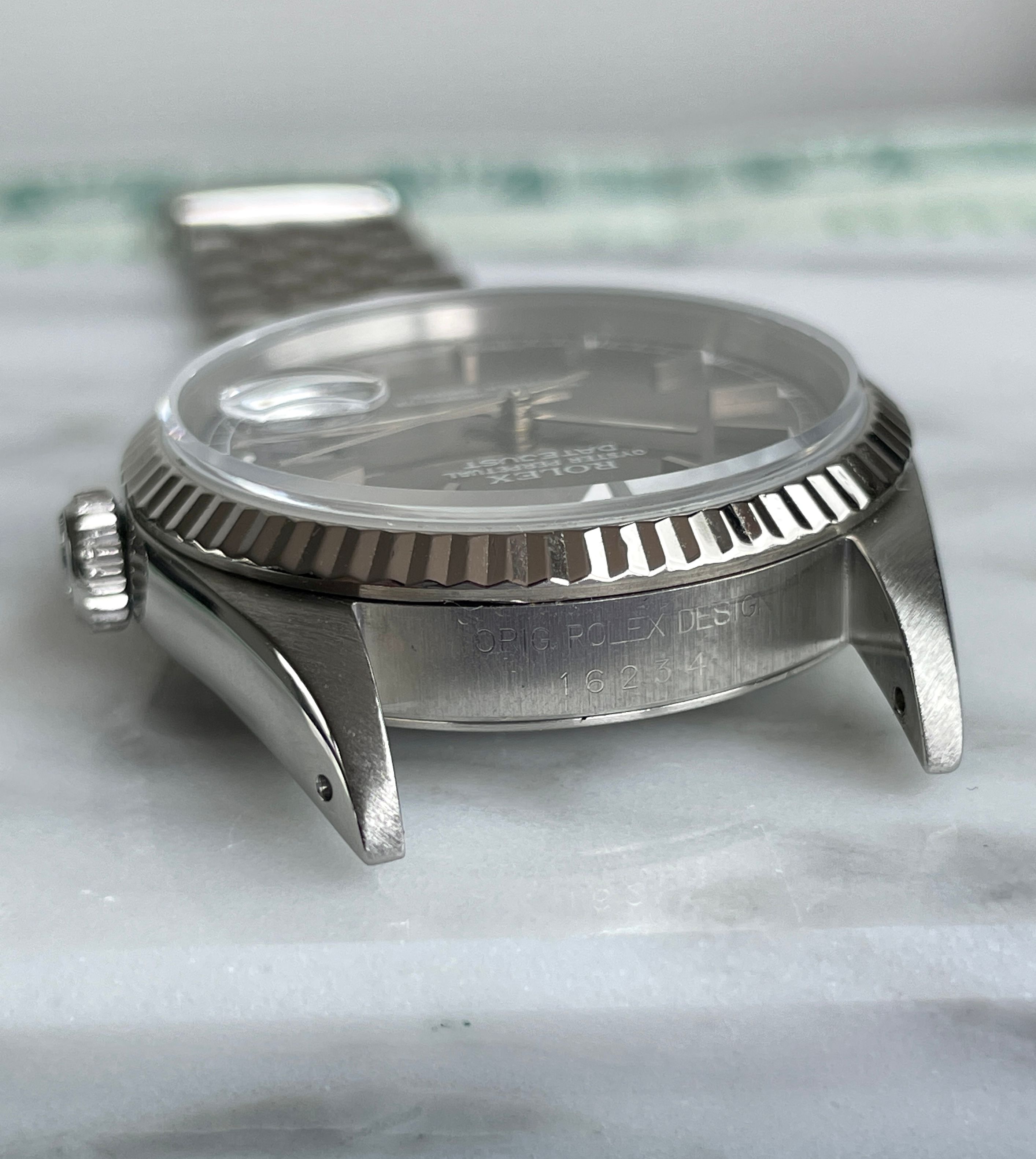 Rolex Datejust 16234 Grey 1991 with original box and papers