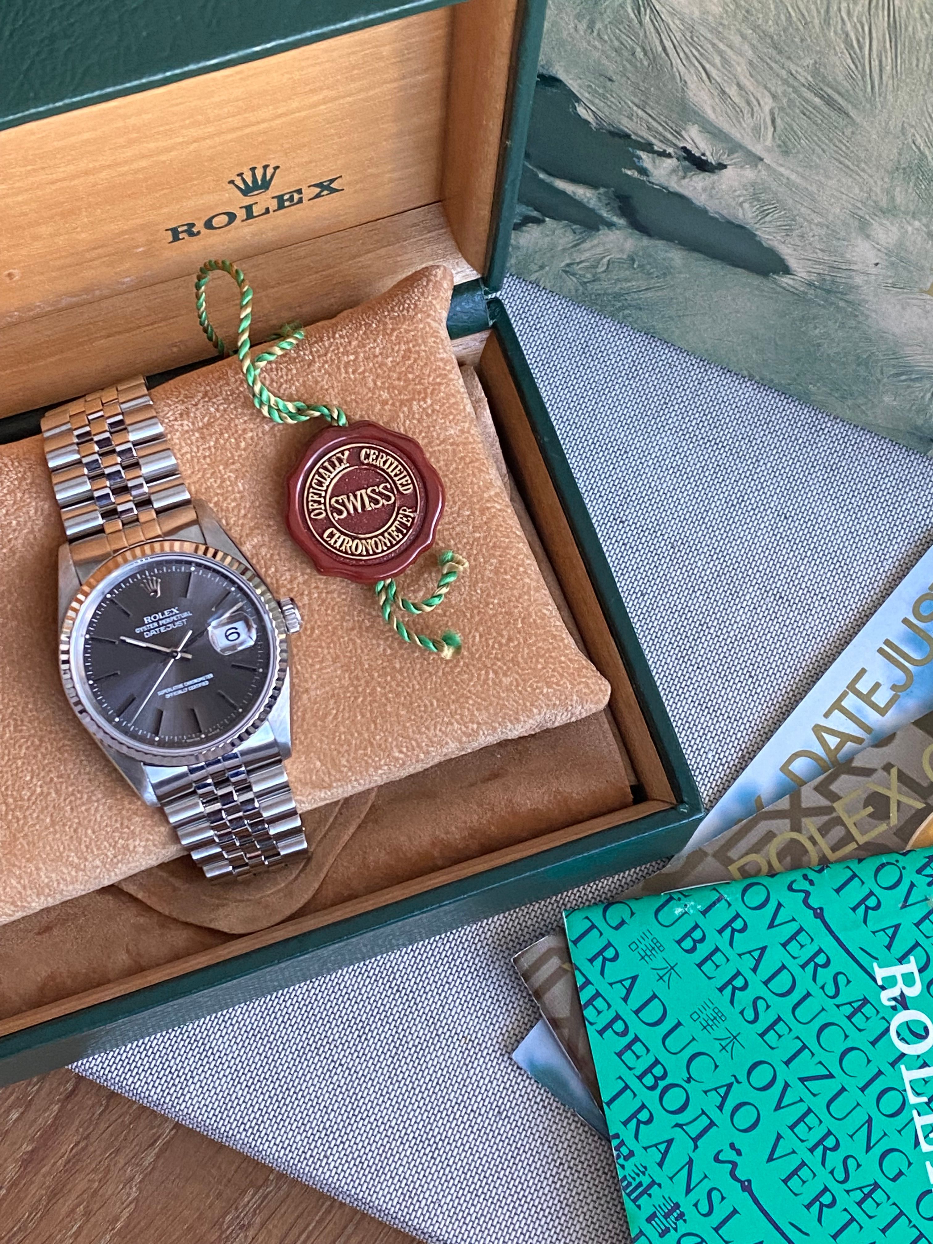Rolex Datejust 16234 Grey 1995 with original box