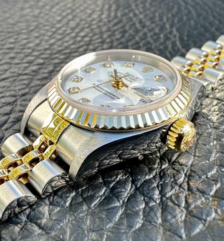 Image for Rolex Lady-Datejust "Diamond" 79173G White 2002 with original box and papers