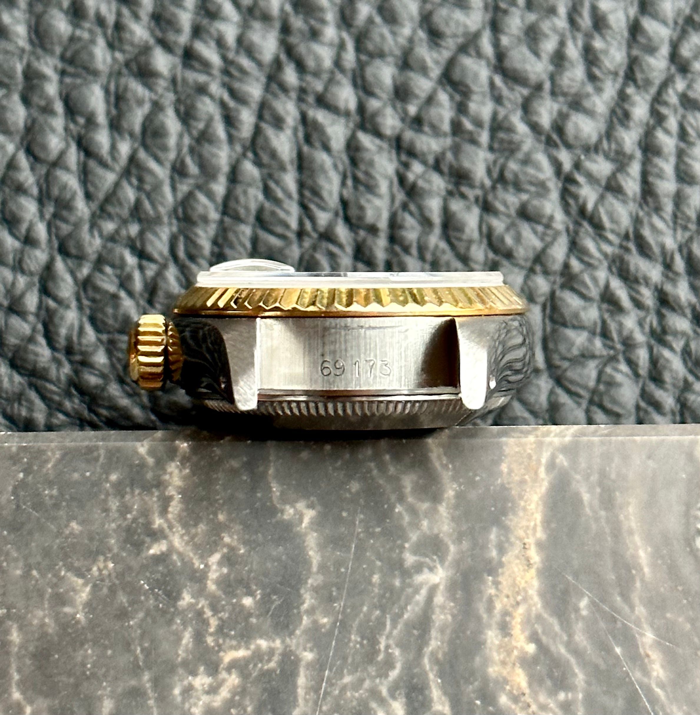 Rolex Lady-Datejust 69173 Gold 1990 with original box and papers