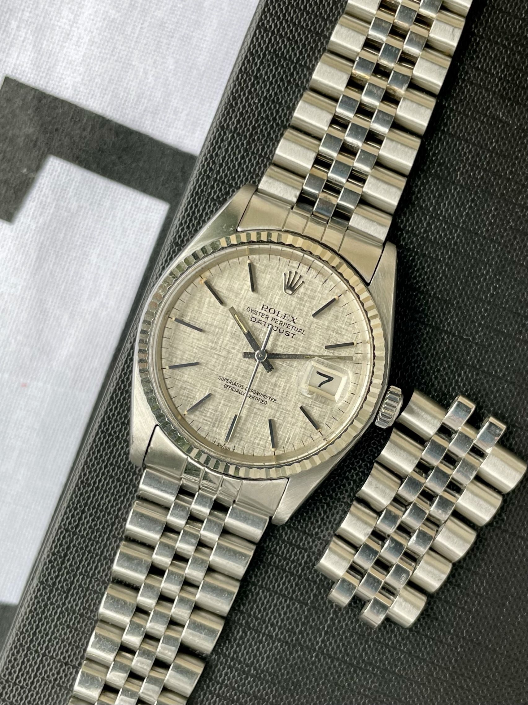 Rolex datejust 16014 linen dial new arrivals