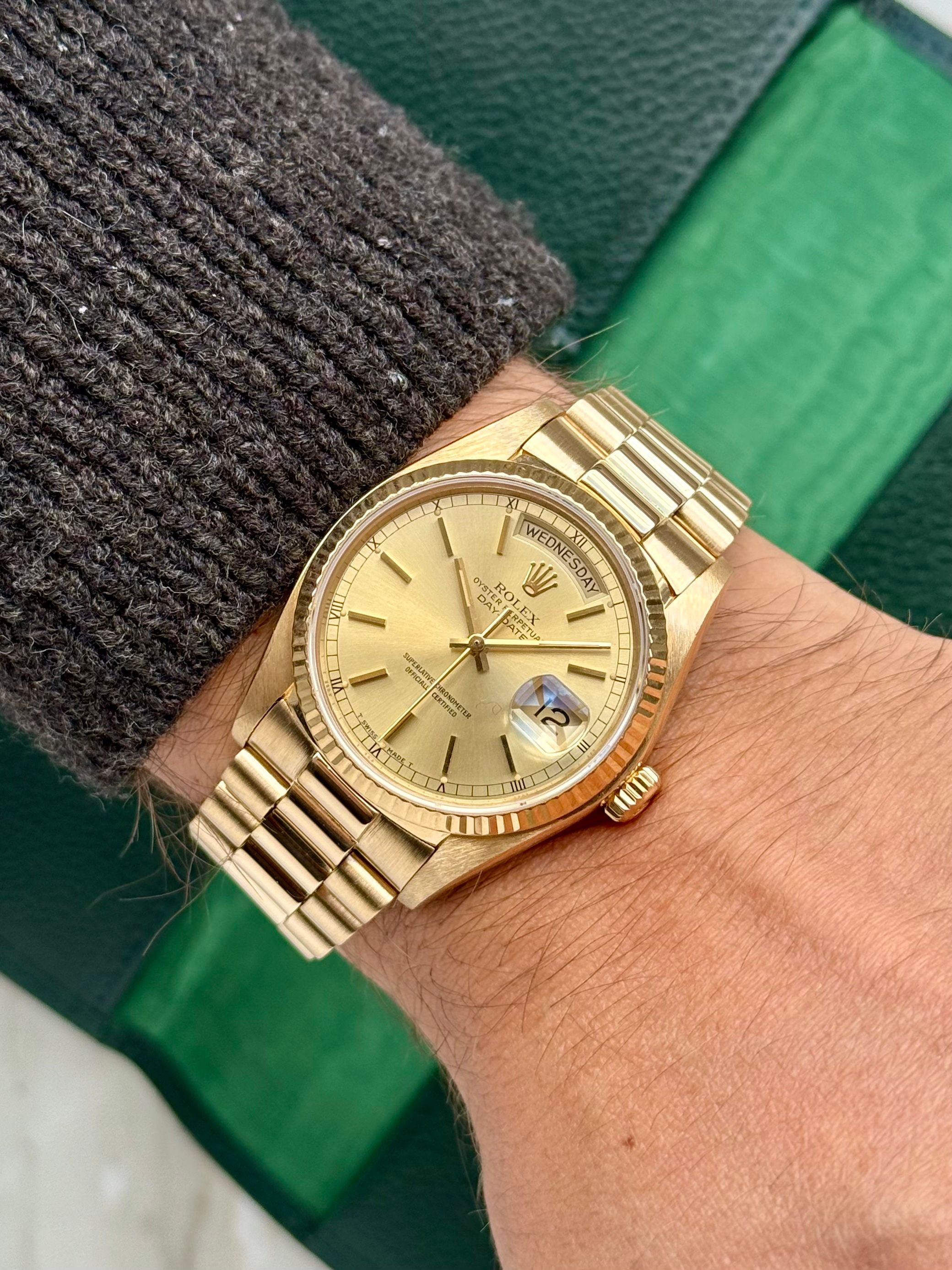☆ROLEX デイデイト 18038 ブレス駒 FZ8338 ロレックス デイデイト ウッドダイヤル 1980年製（昭和55年製