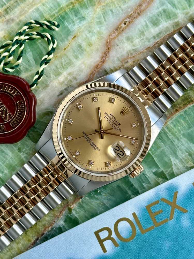 Image for Rolex Datejust "Diamond" 16233 Gold 1988 with original box and papers