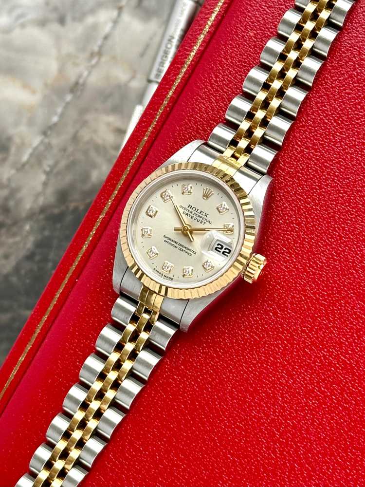 Image for Rolex Lady-Datejust "Diamond" 69173G Silver 1995 with original box and papers