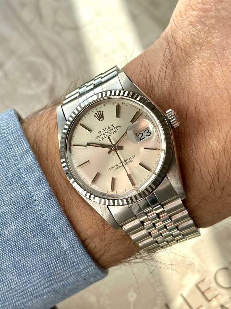 Wrist image for Rolex Datejust 16014 Silver 1984 2