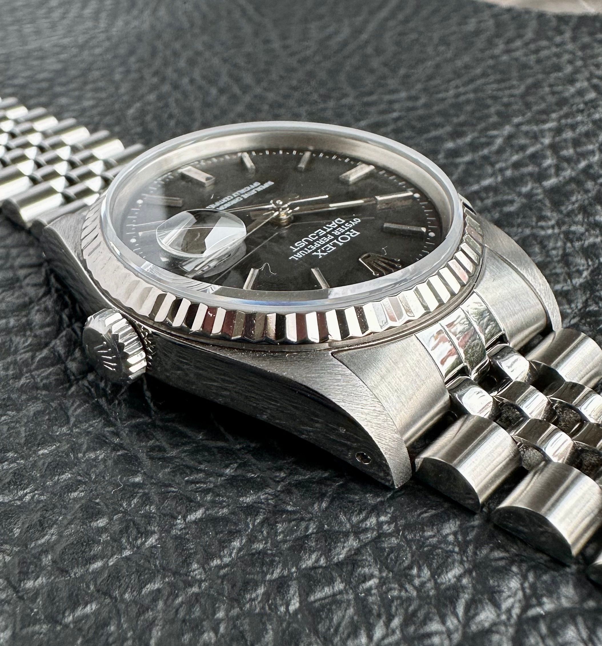 Rolex Datejust 16234 Black 1989 with original box
