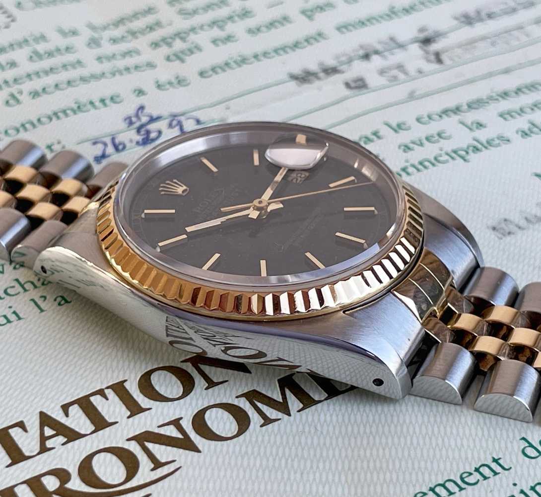 Image for Rolex Datejust "Stardust" 16233 Black 1992 with original box and papers