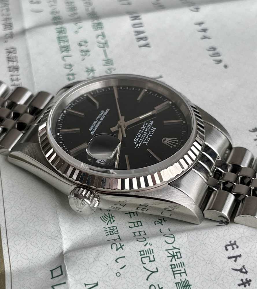 Image for Rolex Datejust 36 16234 Black 1996 with original box and papers