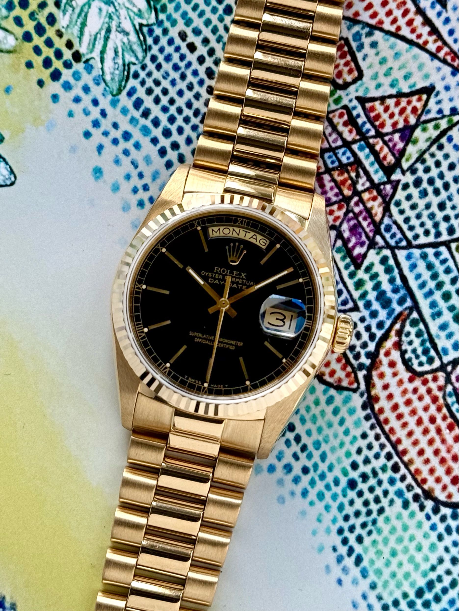 Rolex Day-Date 18038 Black 1985