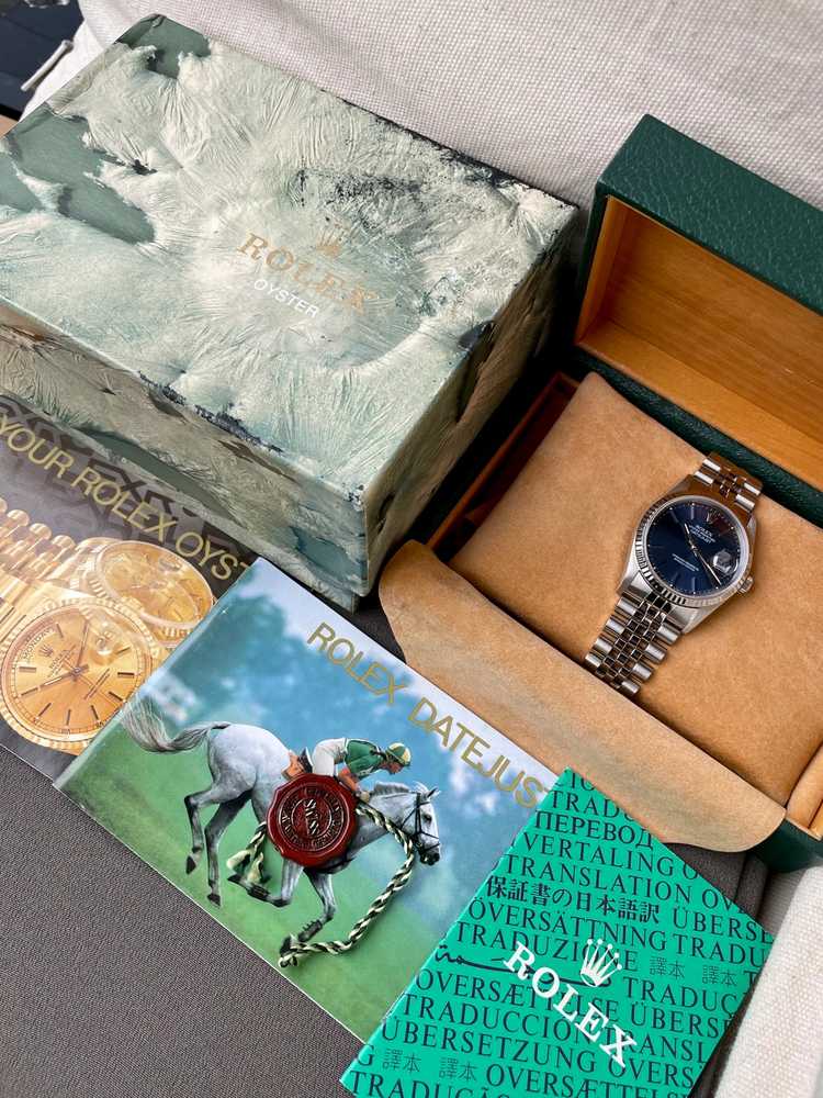 Image for Rolex Datejust 16234 Blue 1990 with original box 2