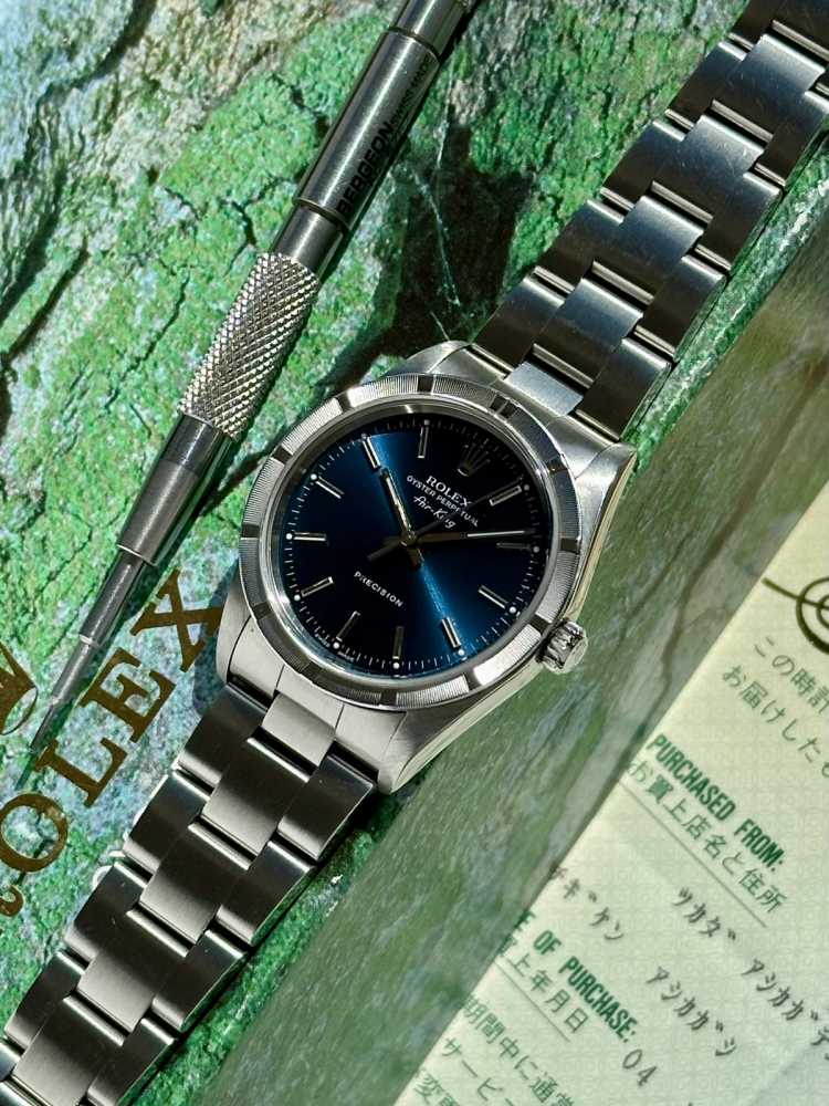 Image for Rolex Air-King 14010 Blue 2000 with original box and papers