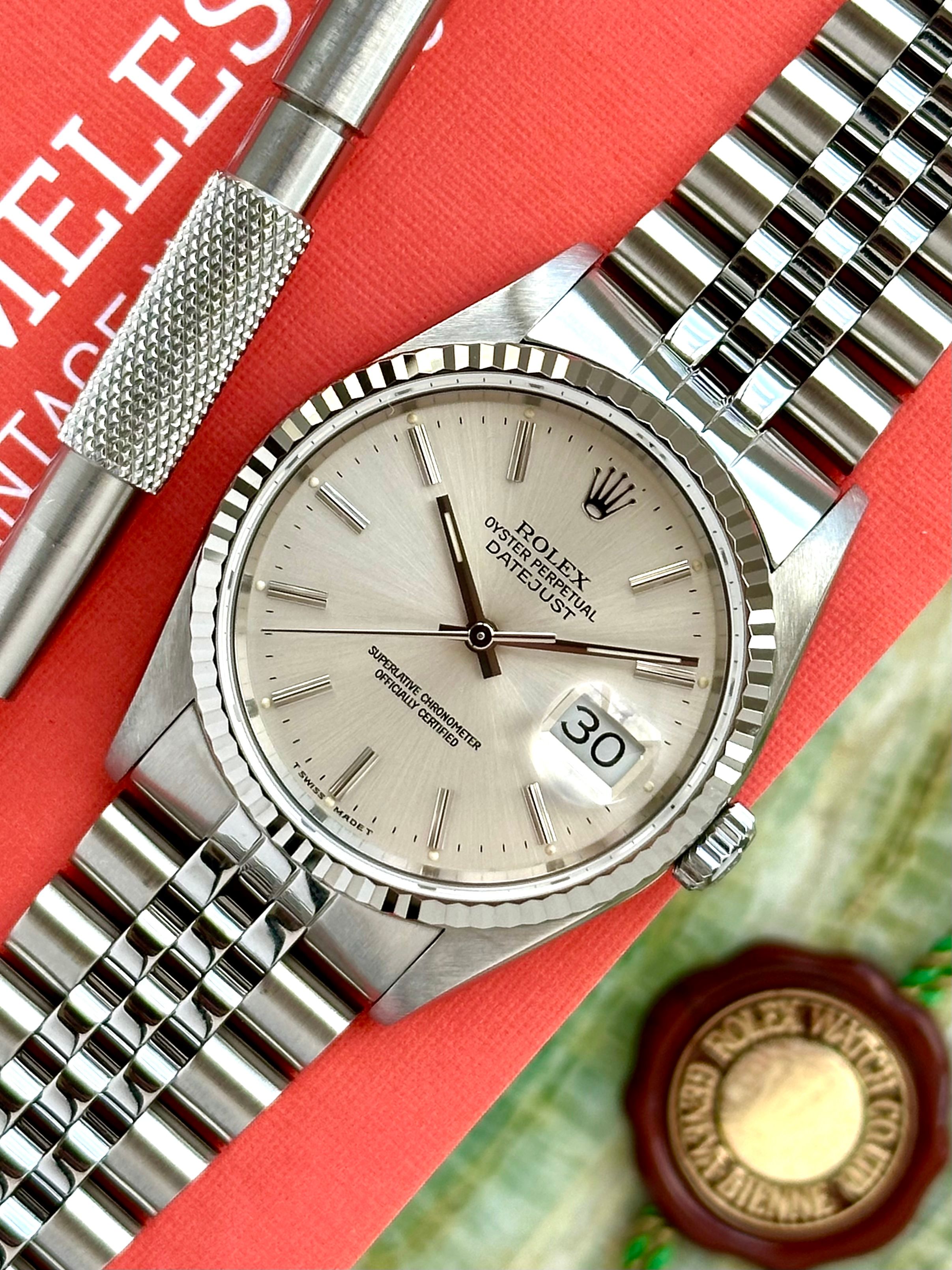 Rolex Datejust 16234 Silver 1993 with original box and papers 2