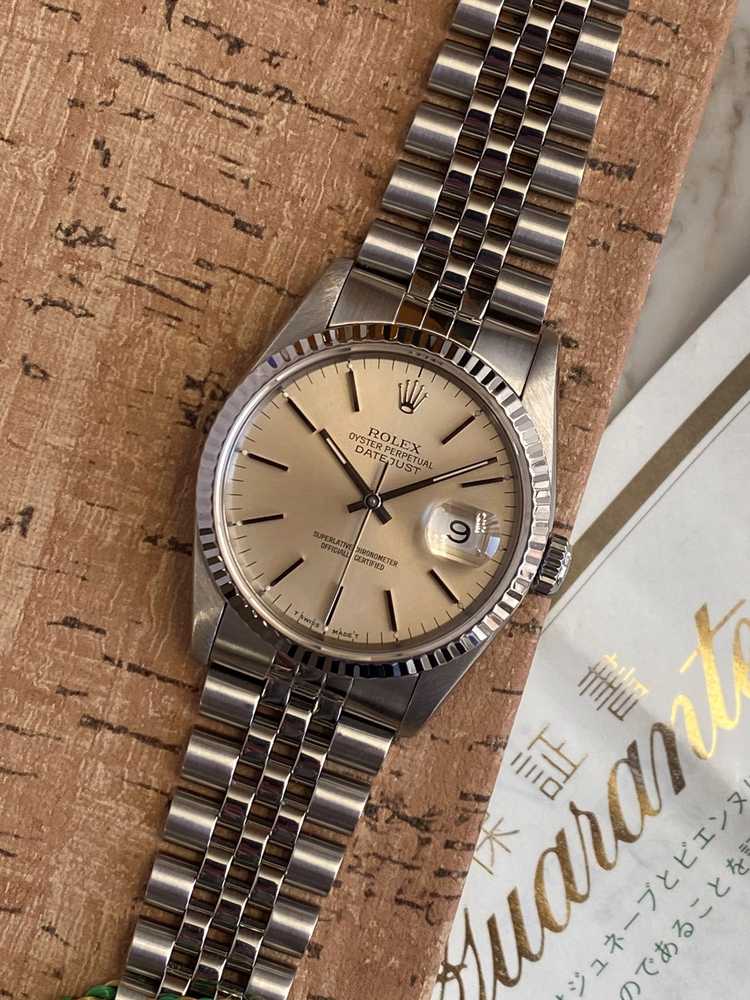 Featured image for Rolex Datejust 16234 Silver 1991 with original box and papers3