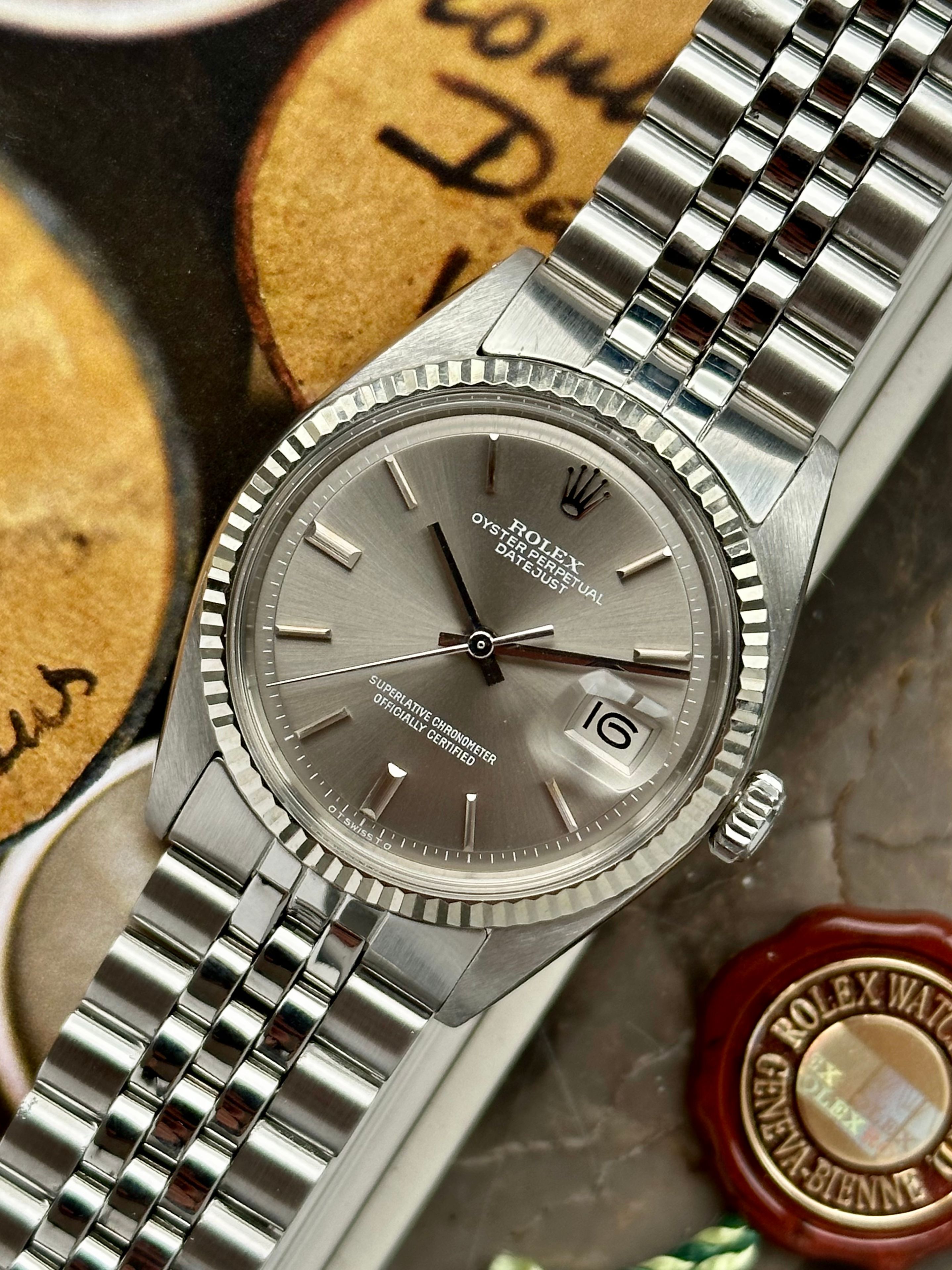 Rolex 1601 best sale grey dial