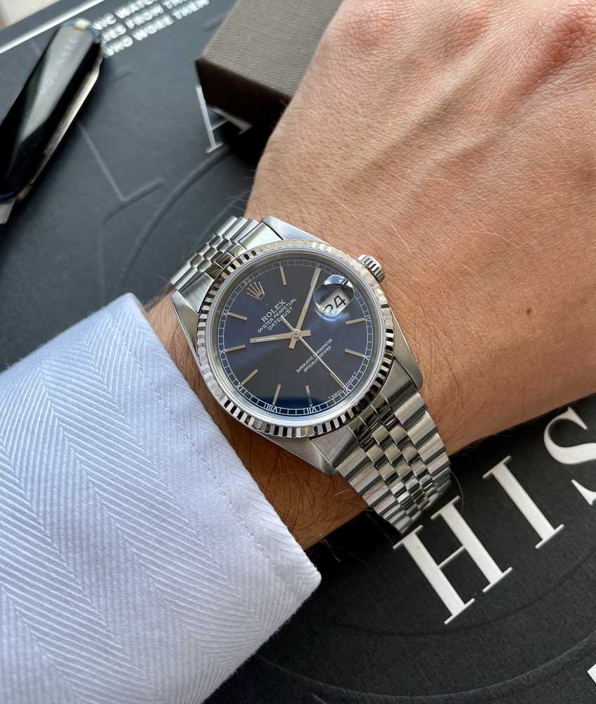 Image for Rolex Datejust 16234 Blue 1990 with original box