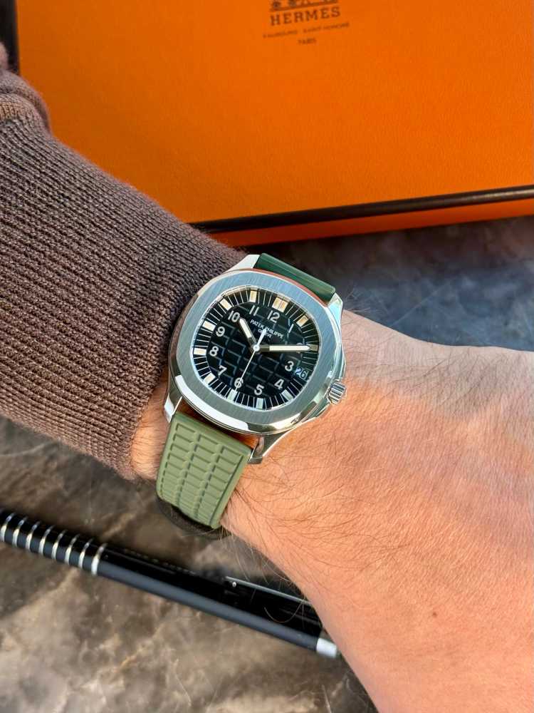 Wrist shot image for Patek Philippe Aquanaut "Tritium" 5065 Black 2001 with original box and papers
