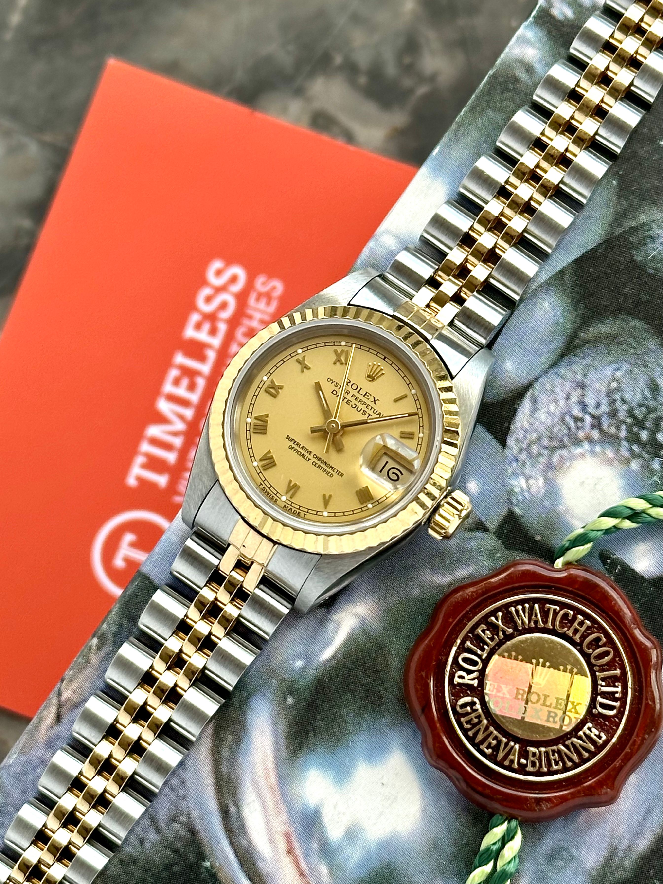 ROLEX Ref.69173用　純正ベゼル Rolex Lady-Datejust 69173 Gold 1990 with original box and papers 3