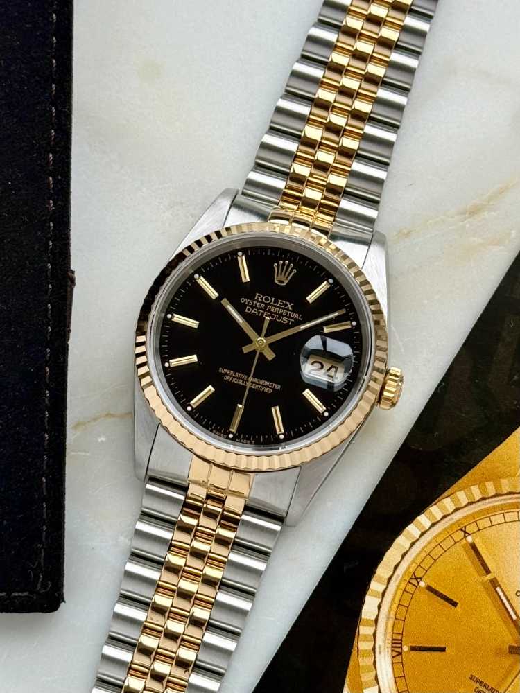 Featured image for Rolex Datejust 16233 Black 1989 with original box and papers 2