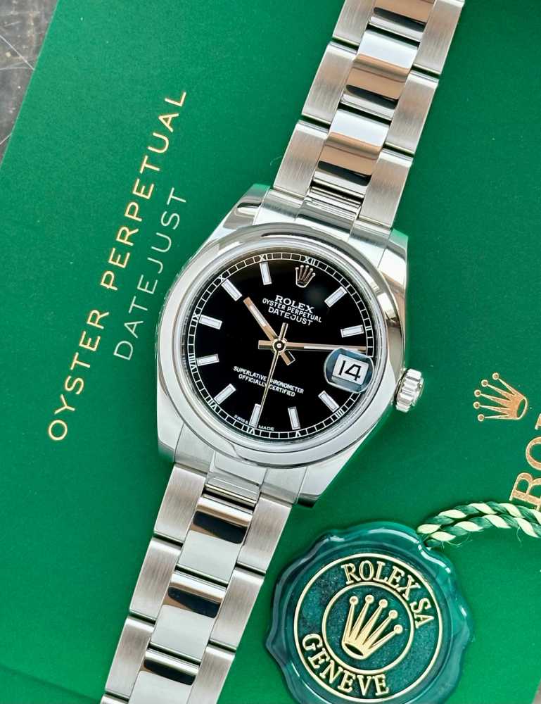 Featured image for Rolex Datejust Midsize 178240 Black 2018 with original box and papers