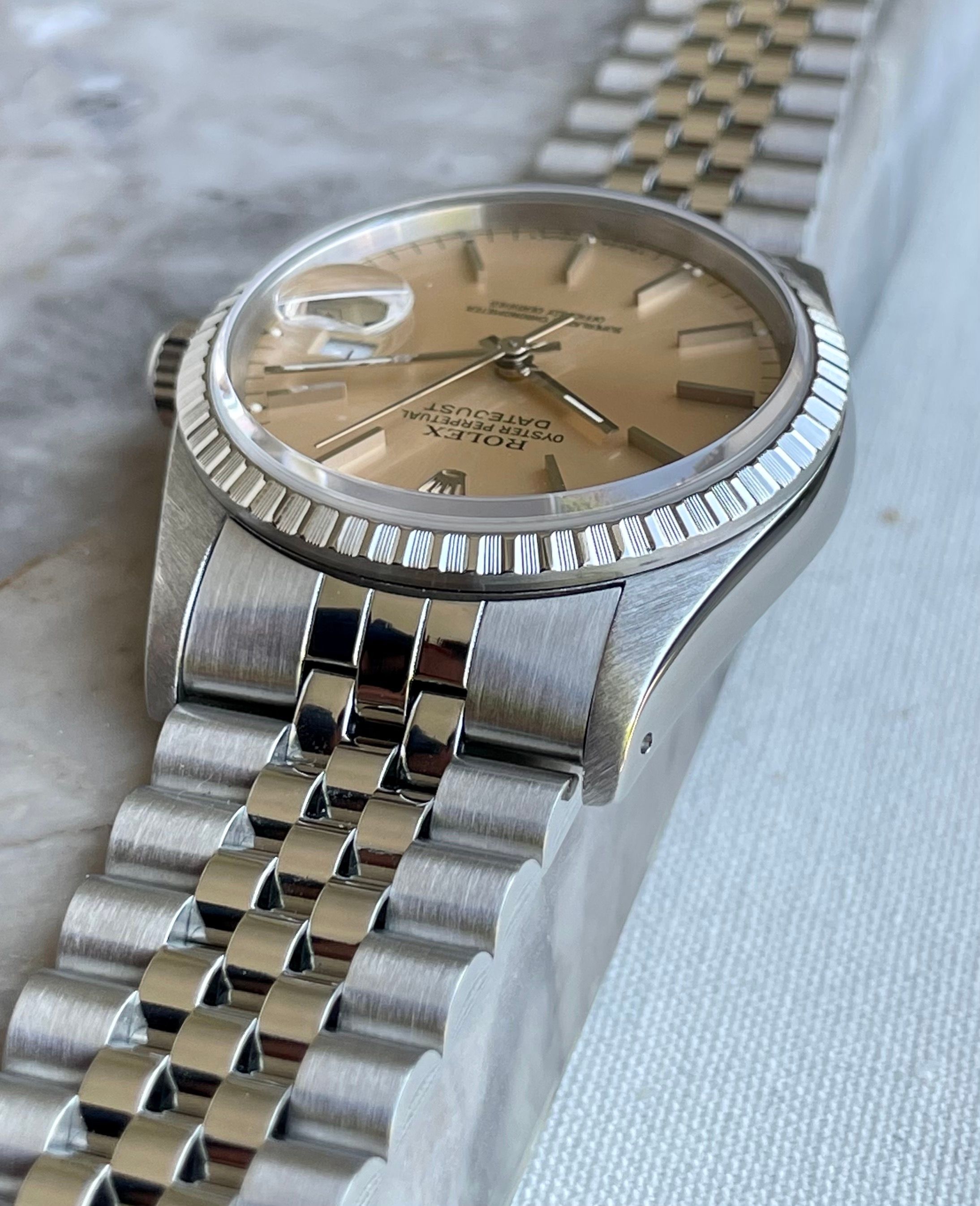 Rolex Datejust 16220 Tropical 1991 with original box and papers