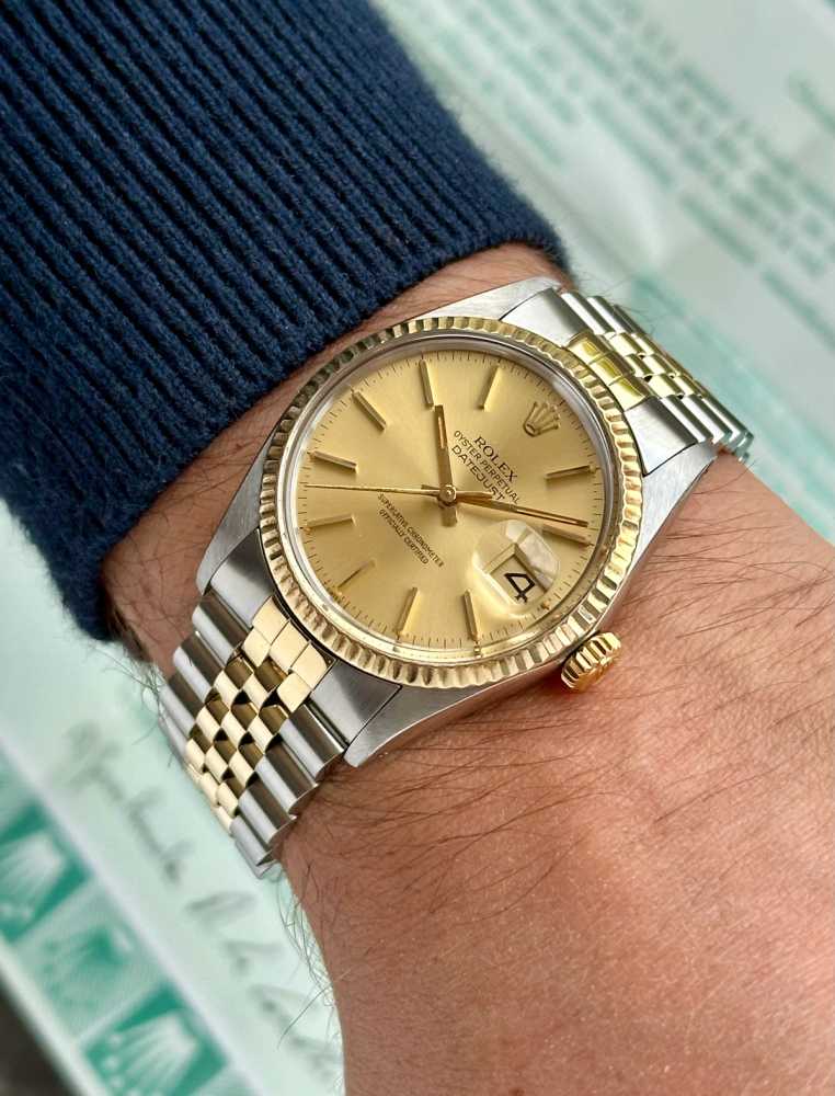 Image for Rolex Datejust 16013 Gold 1980 with original box and papers