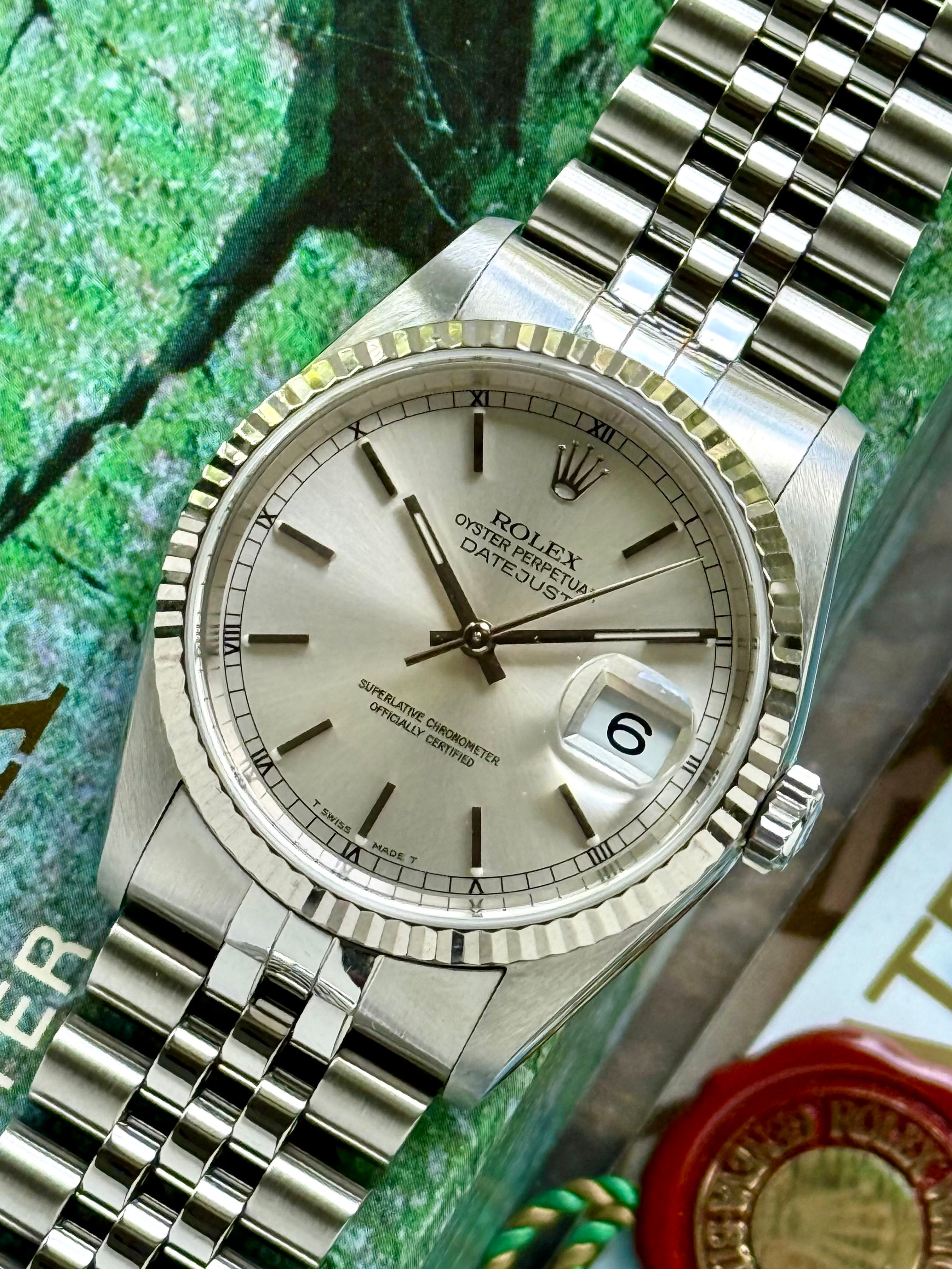 Rolex Datejust 16234 Silver 1996 with original box and papers 5