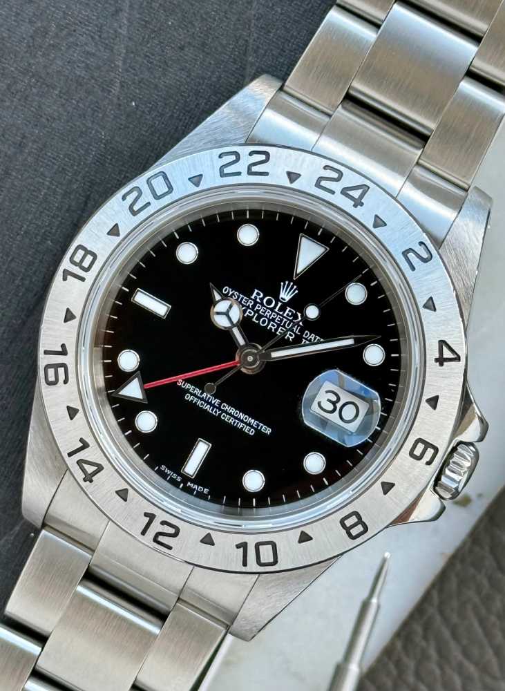 Image for Rolex Explorer II 16570 Black 2000 with original box and papers k106