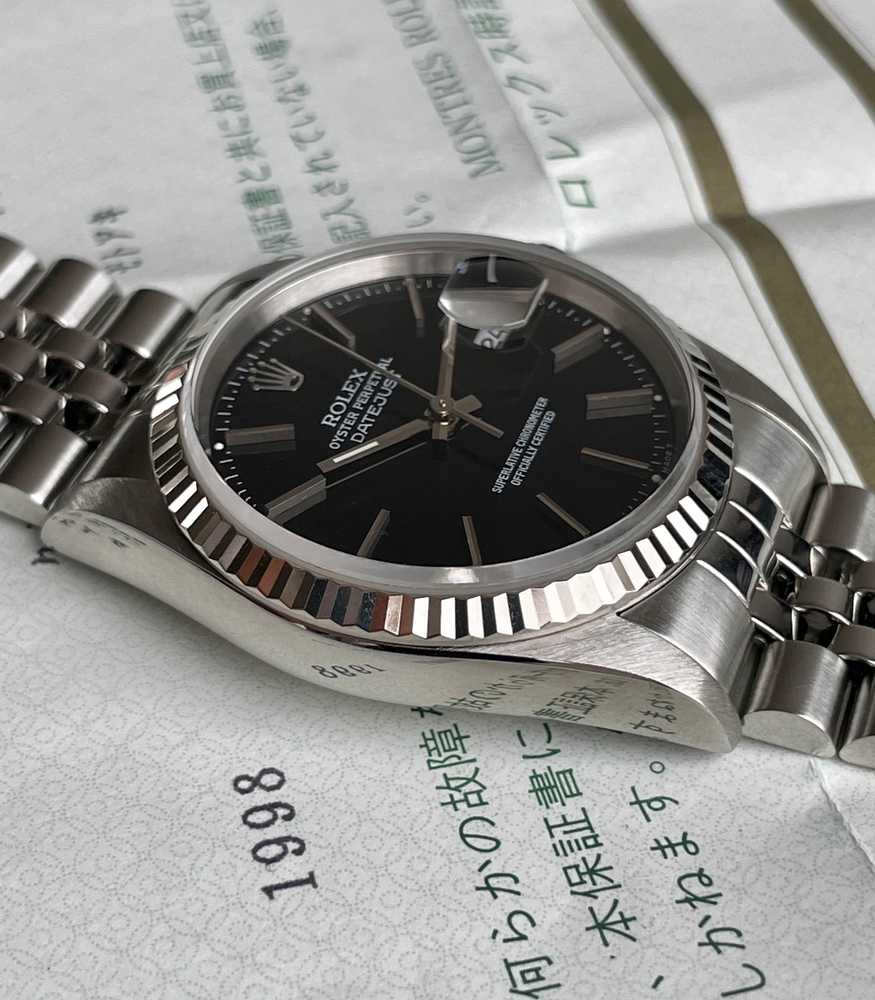 Image for Rolex Datejust 36 16234 Black 1996 with original box and papers