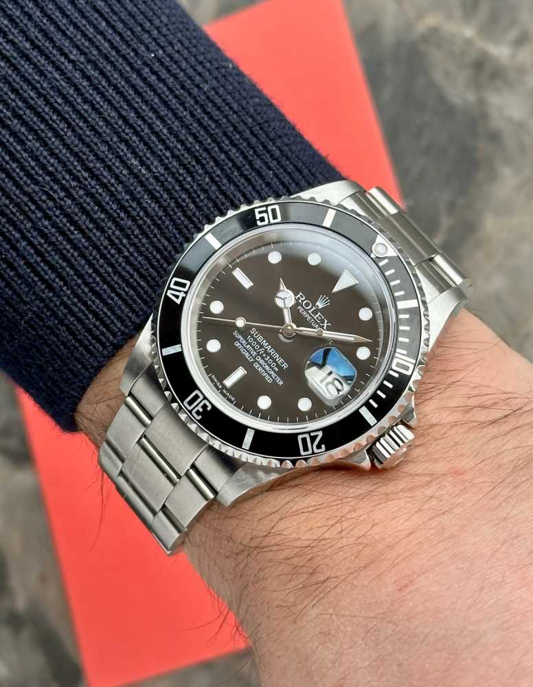 Image for Rolex Submariner 16610 T Black 2006 