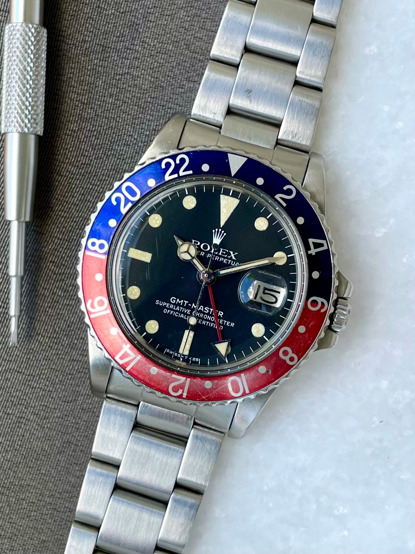 Rolex GMT-Master 1675/3 Tropical 1978