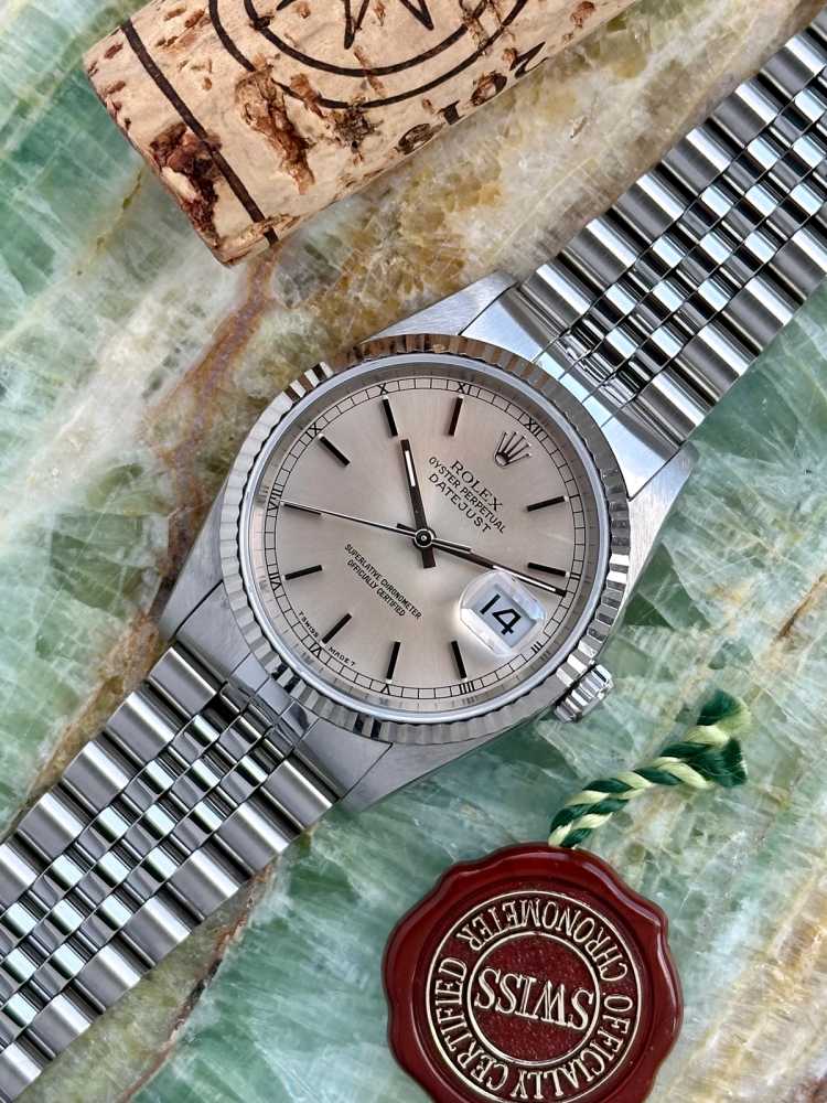 Image for Rolex Datejust 16234 Silver 1996 with original box and papers 4