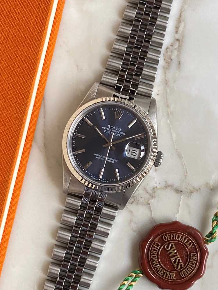 Featured image for Rolex Datejust 16234 Blue 1991 with original box2